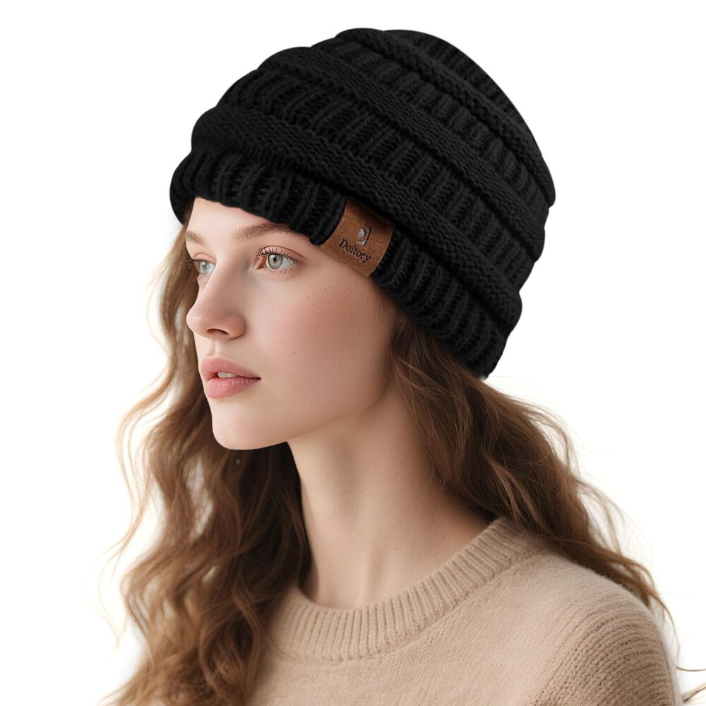 8381 Beanies Hat & ,Warm Soft Knitted Beanie Unisex Cuffed Hat for Winter
